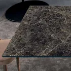 طاولة مع ملحقات مدمجة من السيراميك والفولاذ، صنع في إيطاليا - دالماتا Viadurini