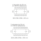 طاولة مع ملحقات مدمجة من السيراميك والفولاذ، صنع في إيطاليا - دالماتا Viadurini