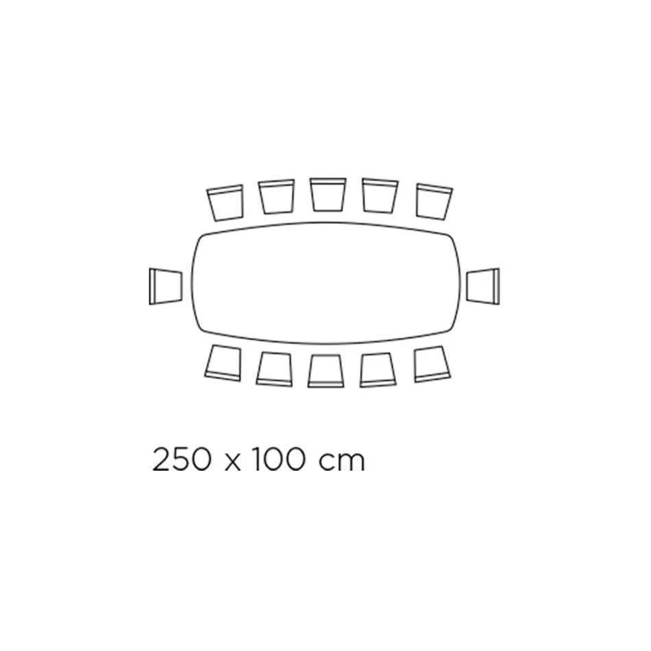 طاولة ذات سطح سيراميكي على شكل برميل وقاعدة فولاذية صنع في إيطاليا - إيزيلينو Viadurini