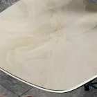 طاولة ذات سطح سيراميكي على شكل برميل وقاعدة فولاذية صنع في إيطاليا - إيزيلينو Viadurini