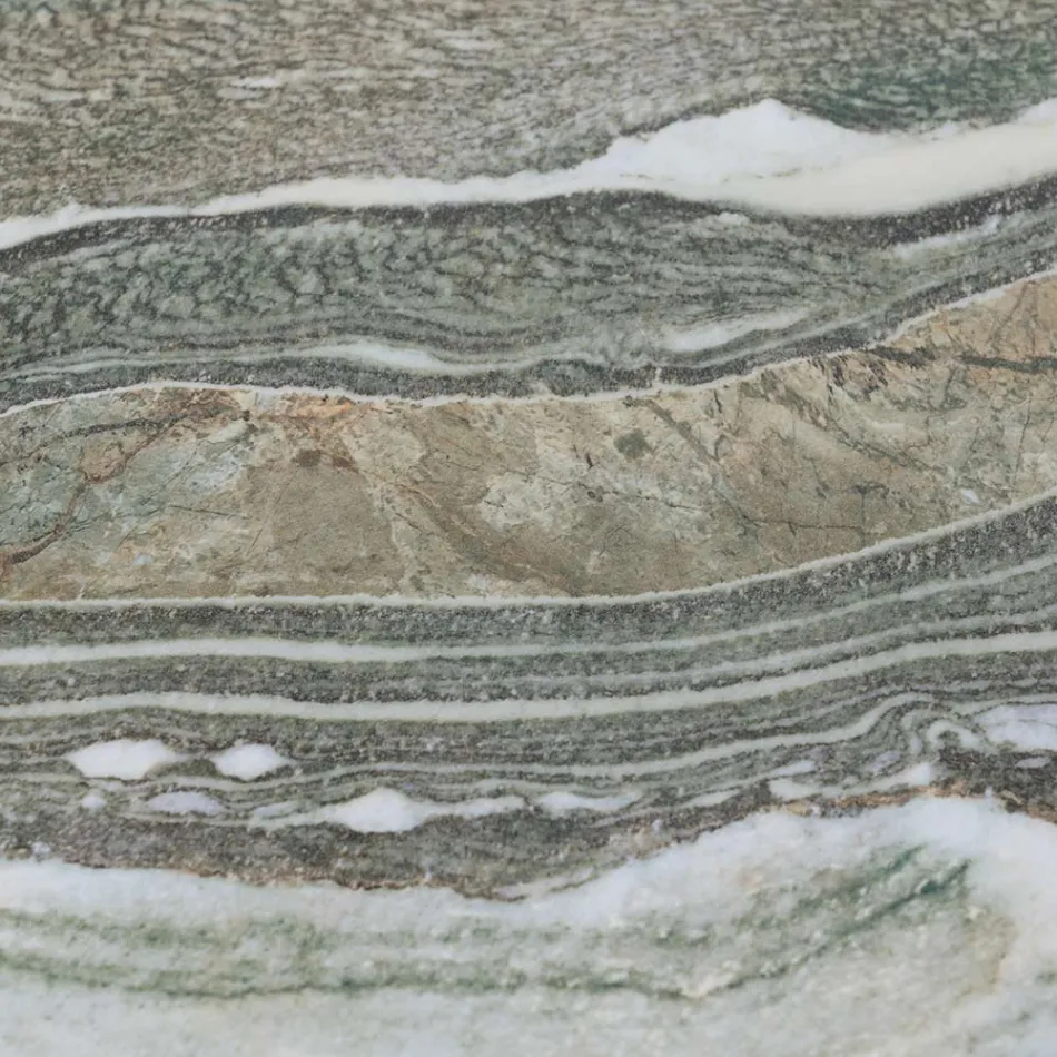 طاولة ذات سطح سيراميك وقاعدة من خشب الساج، صنع في إيطاليا - خوذة Viadurini