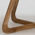 طاولة ذات سطح Okumè مع لمسة نهائية من Microcement صنع في إيطاليا - بلوزة Viadurini