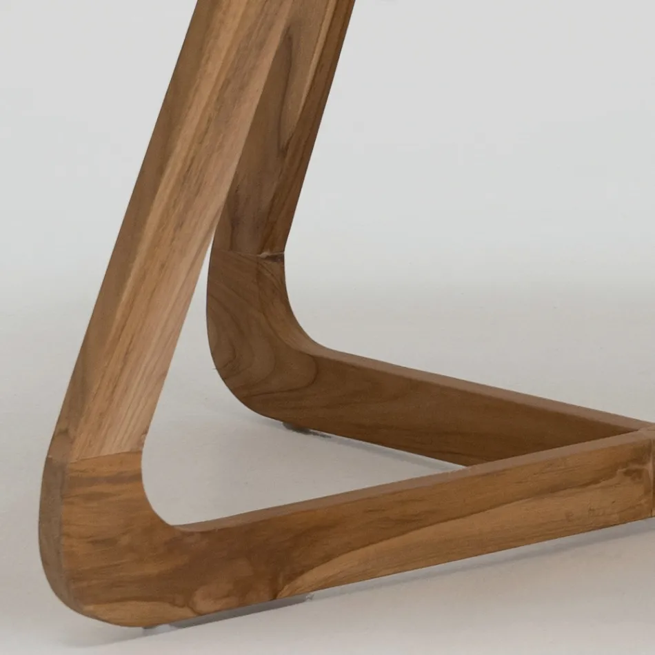 طاولة ذات سطح Okumè مع لمسة نهائية من Microcement صنع في إيطاليا - بلوزة Viadurini