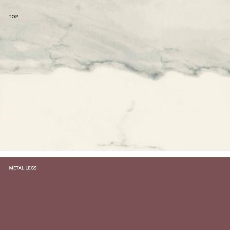 طاولة ذات سطح مصنوع في إيطاليا من السيراميك الزجاجي الحديث، ميتيا Viadurini