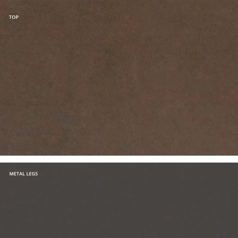 طاولة ذات سطح مصنوع في إيطاليا من السيراميك الزجاجي الحديث، ميتيا Viadurini