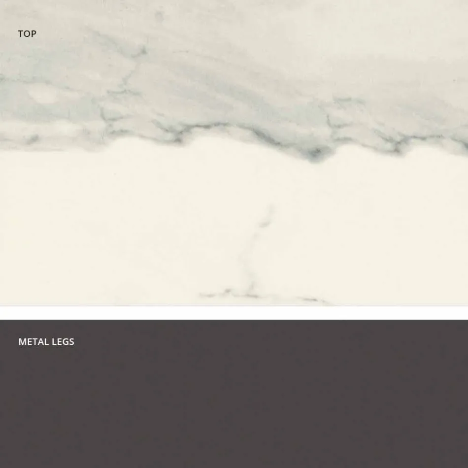 طاولة ذات سطح مصنوع في إيطاليا من السيراميك الزجاجي الحديث، ميتيا Viadurini