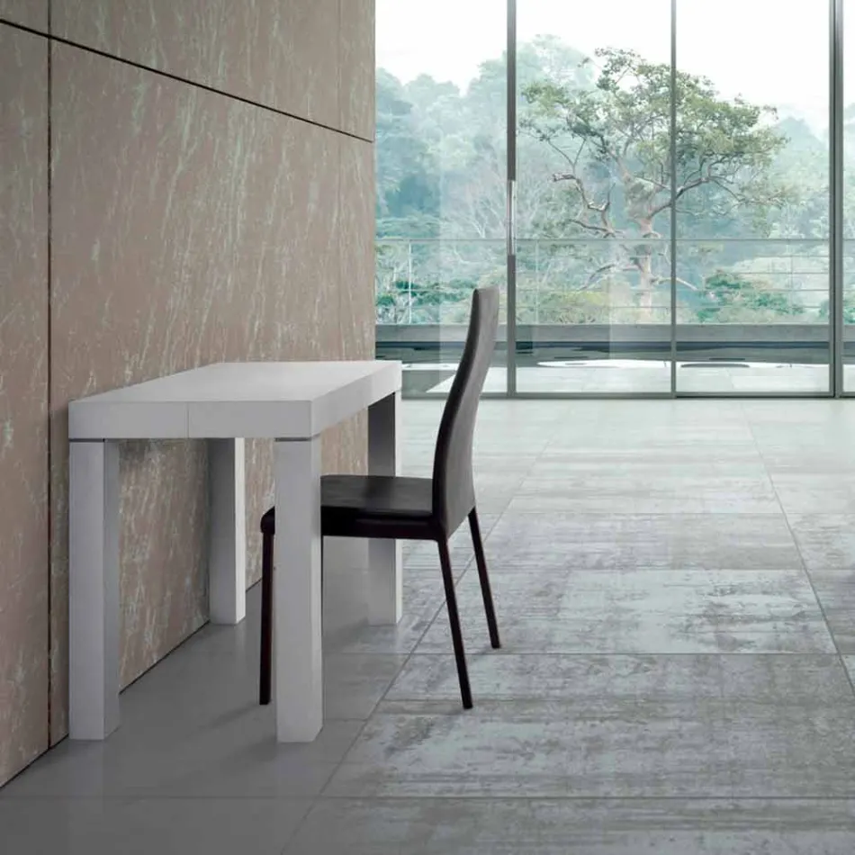 طاولة كونسول قابلة للتمديد حتى 325 سم مصنوعة في إيطاليا من الخشب الرقائقي - Gordito Viadurini