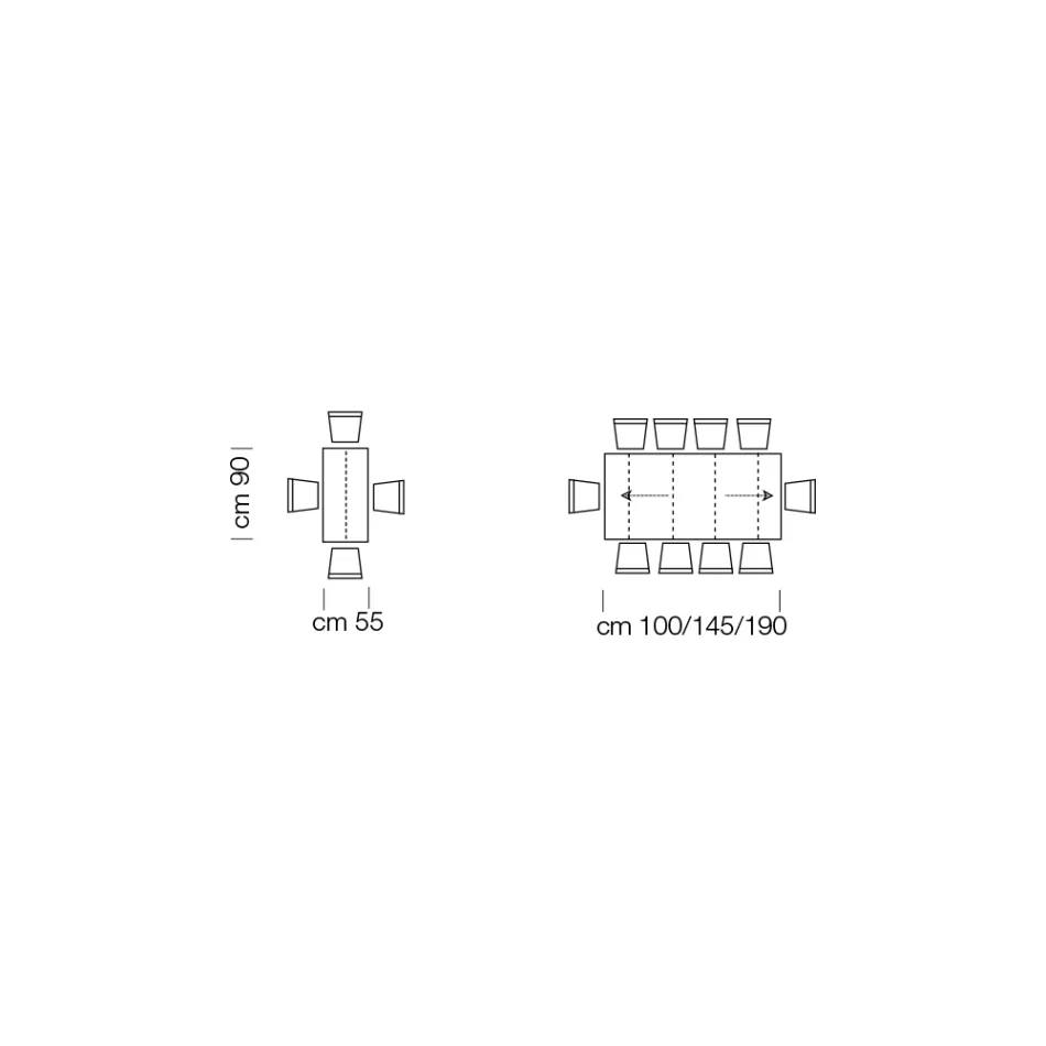 طاولة كونسول قابلة للتمديد من الخشب المُقشر، صُنعت في إيطاليا - جورديتو Viadurini