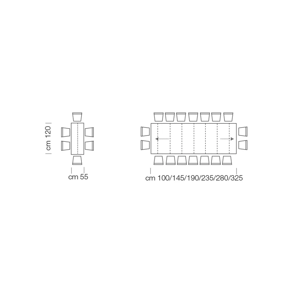 طاولة كونسول قابلة للتمديد من الخشب المُقشر، صُنعت في إيطاليا - جورديتو Viadurini