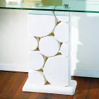 طاولة هوسيوس المعاصرة المصنوعة من الحجر والكريستال Viadurini