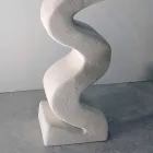 طاولة كونسول دائرية من الحجر وتصميم كريستال بيبيلاس Viadurini