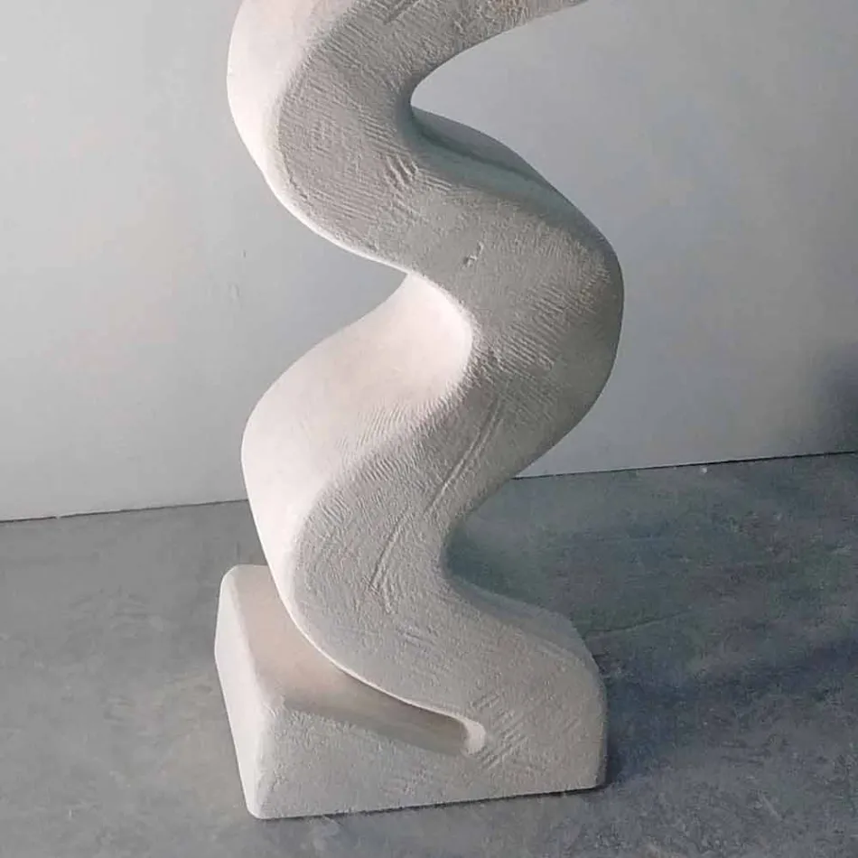 طاولة كونسول دائرية من الحجر وتصميم كريستال بيبيلاس Viadurini