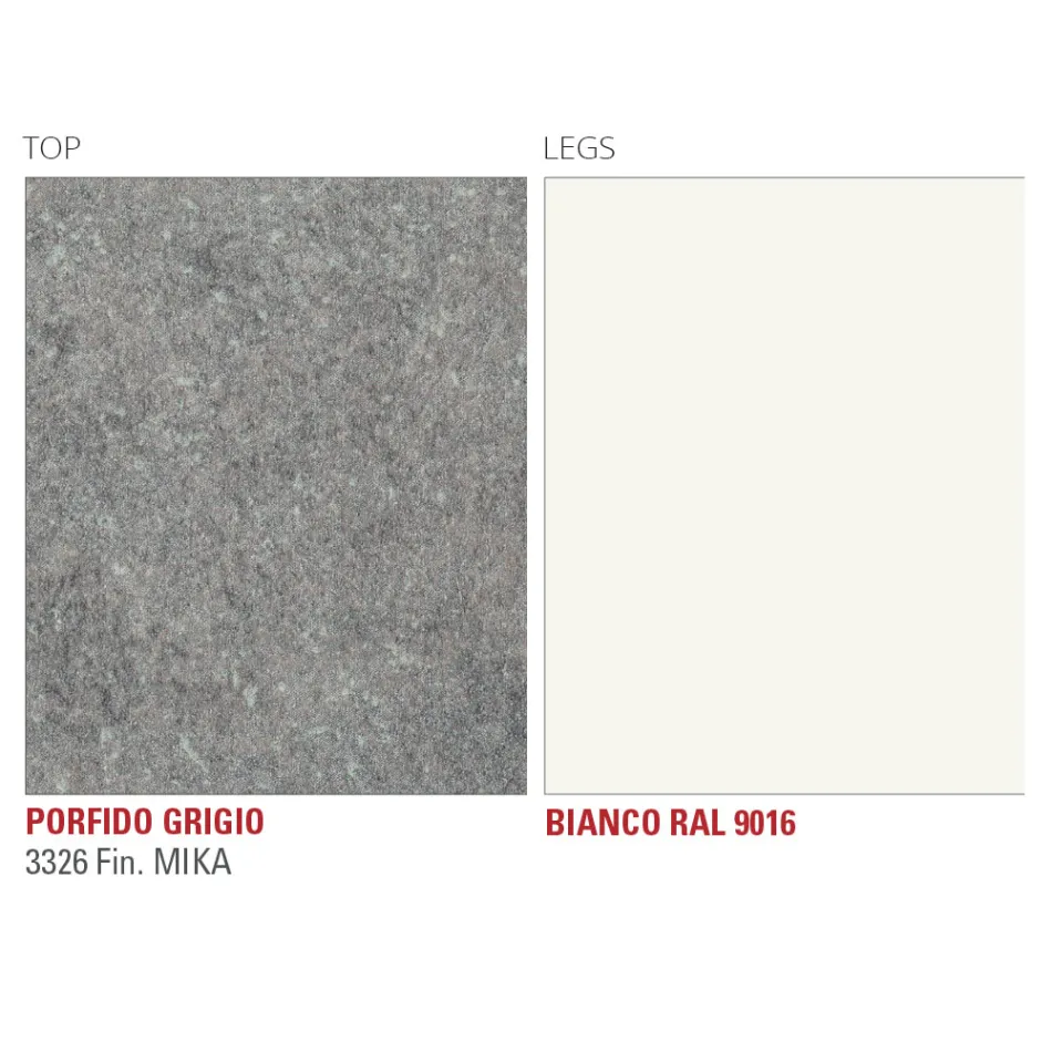 طاولة مطبخ قابلة للتمديد حتى 240 سم من HPL الناعم صنع في إيطاليا - جوبيتر Viadurini