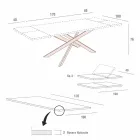 طاولة مطبخ قابلة للتمديد حتى 280 سم مصنوعة من الخشب في إيطاليا - كارلينو Viadurini