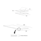 طاولة مطبخ قابلة للتمديد حتى 280 سم مصنوعة من الخشب في إيطاليا - كارلينو Viadurini