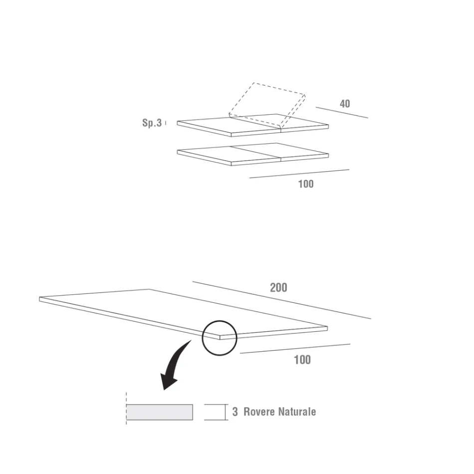 طاولة مطبخ قابلة للتمديد حتى 280 سم مصنوعة من الخشب في إيطاليا - كارلينو Viadurini