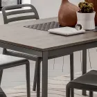 طاولة مطبخ بسطح من الميلامين وقاعدة معدنية، صنع في إيطاليا - سبيلا Viadurini