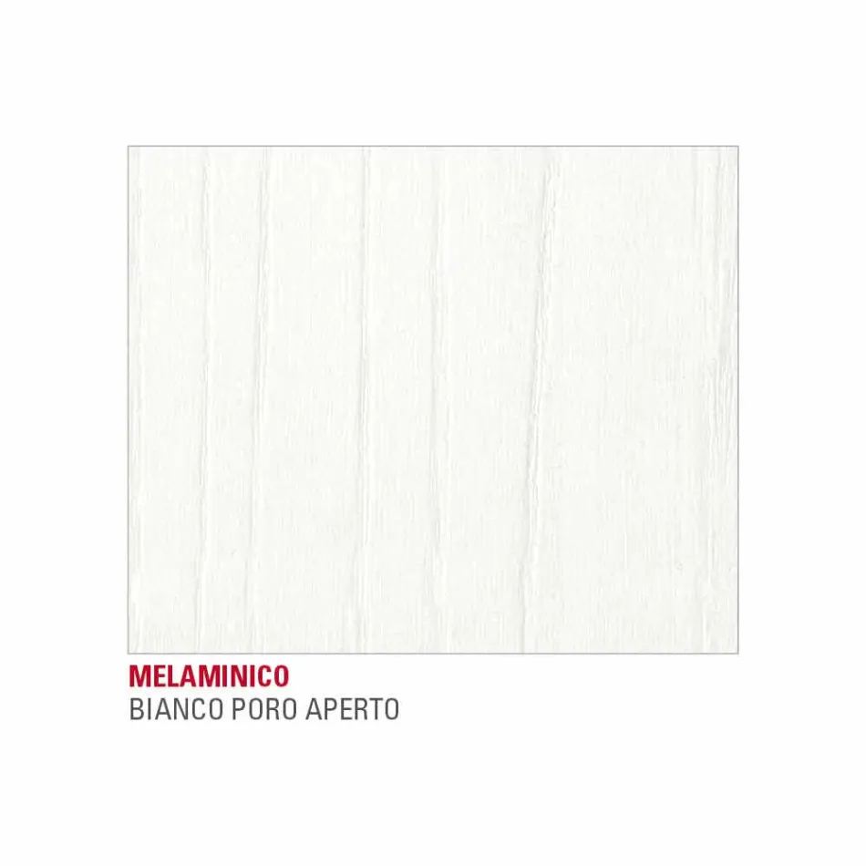 طاولة مطبخ بسطح من الميلامين وقاعدة معدنية، صنع في إيطاليا - سبيلا Viadurini