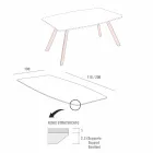 طاولة مطبخ من الألومنيوم المصفح باللونين الأسود والفينيقي، صنعت في إيطاليا - لينغوتو Viadurini