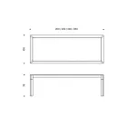 طاولة مطبخ مصنوعة من زجاج شفاف للغاية مع أرجل خشبية، صنعت في إيطاليا - سوبر Viadurini