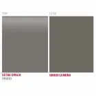 طاولة مطبخ من الزجاج غير اللامع بهيكل معدني، صنع في إيطاليا - بروش Viadurini