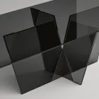 طاولة مطبخ مستطيلة بسطح وقاعدة زجاجية، صنع في إيطاليا - تيسيو Viadurini