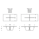 طاولة مطبخ مستطيلة بسطح وقاعدة زجاجية، صنع في إيطاليا - تيسيو Viadurini