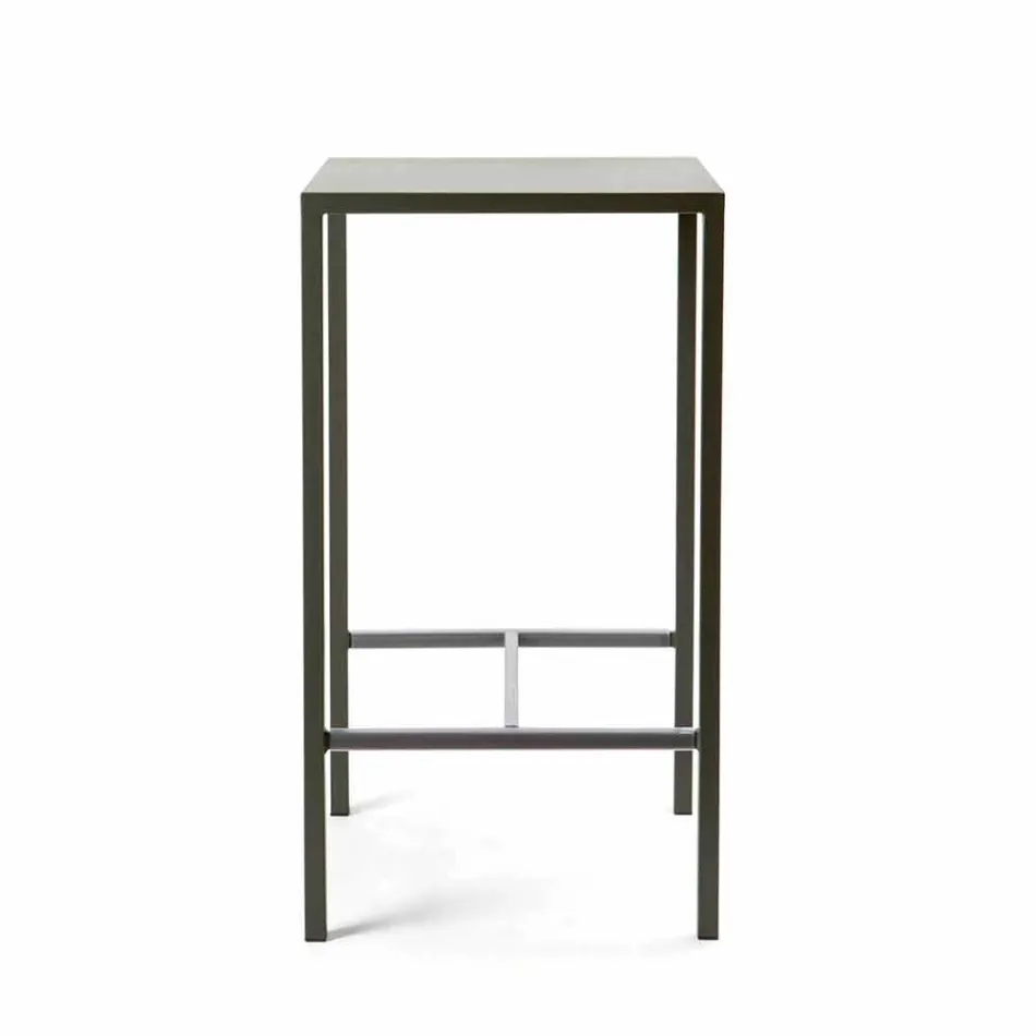 طاولة بار مربعة معدنية مطلية خارجية مصنوعة في إيطاليا - فادا Viadurini