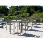 طاولة بار مربعة من المعدن المطلي، صنع في إيطاليا - كوبا Viadurini