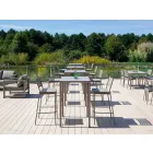 طاولة بار مربعة من المعدن المطلي، صنع في إيطاليا - كوبا Viadurini