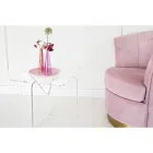 طاولة قهوة بتصميم من زجاج شبكي شفاف أو مدخن - دراكو Viadurini