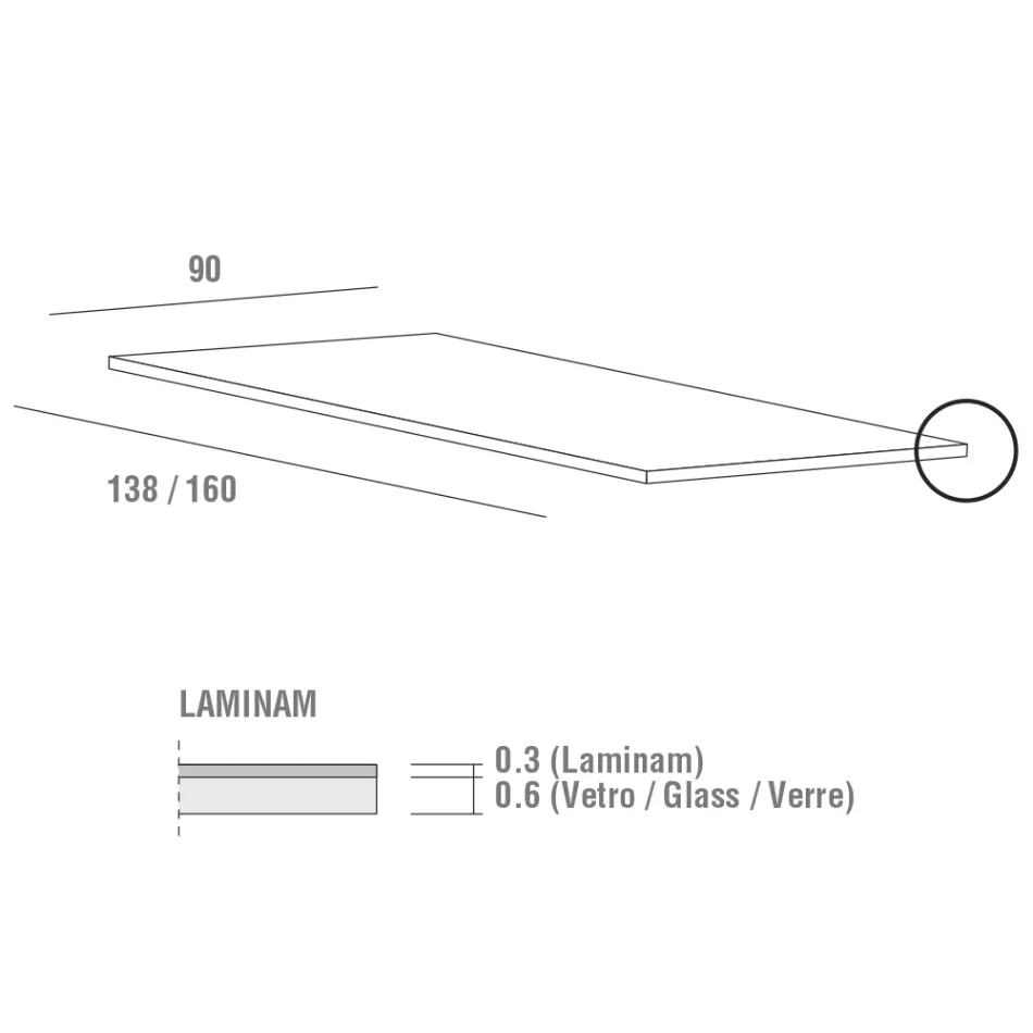 طاولة مطبخ قابلة للتمديد من سيراميك لامينام الفاخر، صنع في إيطاليا - إفيستو Viadurini