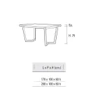 طاولة مطبخ معدنية ثابتة وسطح خشبي صنع في إيطاليا - باستيانو Viadurini