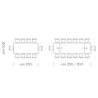 طاولة مطبخ فينيكس قابلة للتمديد حتى 300 سم صنع في إيطاليا - جروتا Viadurini
