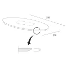 طاولة مطبخ من فينيكس ورخام صناعي مطلي، صنع في إيطاليا - برونتولو Viadurini