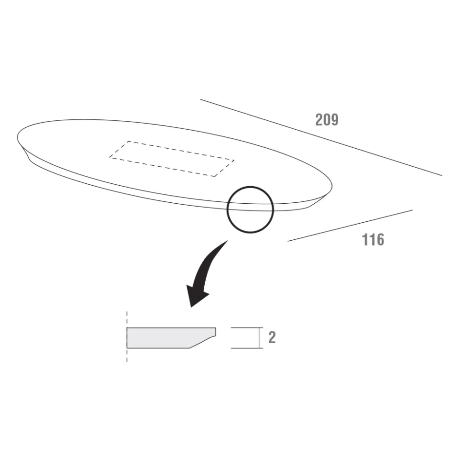 طاولة مطبخ من فينيكس ورخام صناعي مطلي، صنع في إيطاليا - برونتولو Viadurini
