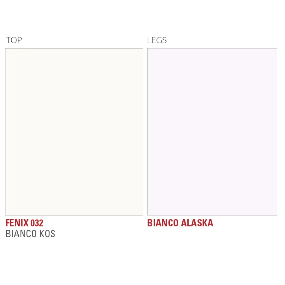 طاولة مطبخ مصنوعة من معدن فينيكس والأبيض عالي الجودة، صنع في إيطاليا - كارلينو Viadurini