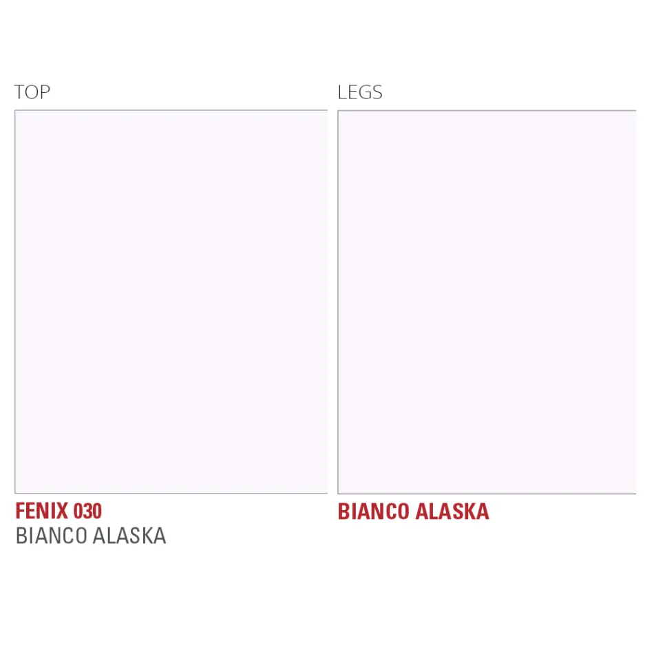 طاولة مطبخ مصنوعة من معدن فينيكس والأبيض عالي الجودة، صنع في إيطاليا - كارلينو Viadurini