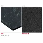 طاولة مطبخ Hpl بقاعدة معدنية من الفحم، صنع في إيطاليا - أريستو Viadurini