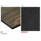 طاولة مطبخ Hpl بقاعدة معدنية من الفحم، صنع في إيطاليا - أريستو Viadurini