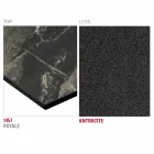 طاولة مطبخ Hpl بقاعدة معدنية من الفحم، صنع في إيطاليا - أريستو Viadurini