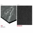 طاولة مطبخ Hpl بقاعدة معدنية من الفحم، صنع في إيطاليا - أريستو Viadurini