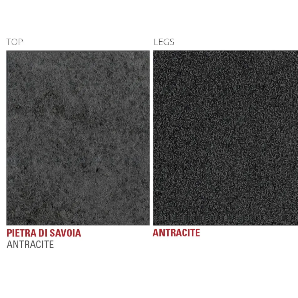 طاولة مطبخ من اللامنام بهيكل معدني، صنع في إيطاليا - كارلينو Viadurini