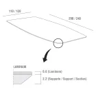 طاولة مطبخ من اللامنام بهيكل معدني، صنع في إيطاليا - كارلينو Viadurini