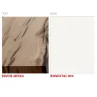 طاولة مطبخ من الخشب والمعدن، صنع في إيطاليا، عالية الجودة - دوتو Viadurini