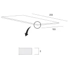 طاولة مطبخ من الخشب والمعدن، صنع في إيطاليا، عالية الجودة - دوتو Viadurini