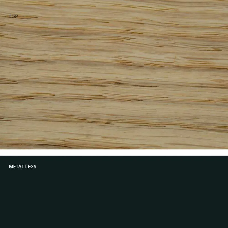 طاولة مطبخ مصنوعة في إيطاليا من الخشب الصلب، ديونيجي Viadurini