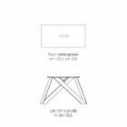 طاولة مطبخ مصنوعة من MDF والمعادن في إيطاليا، ويلمر Viadurini