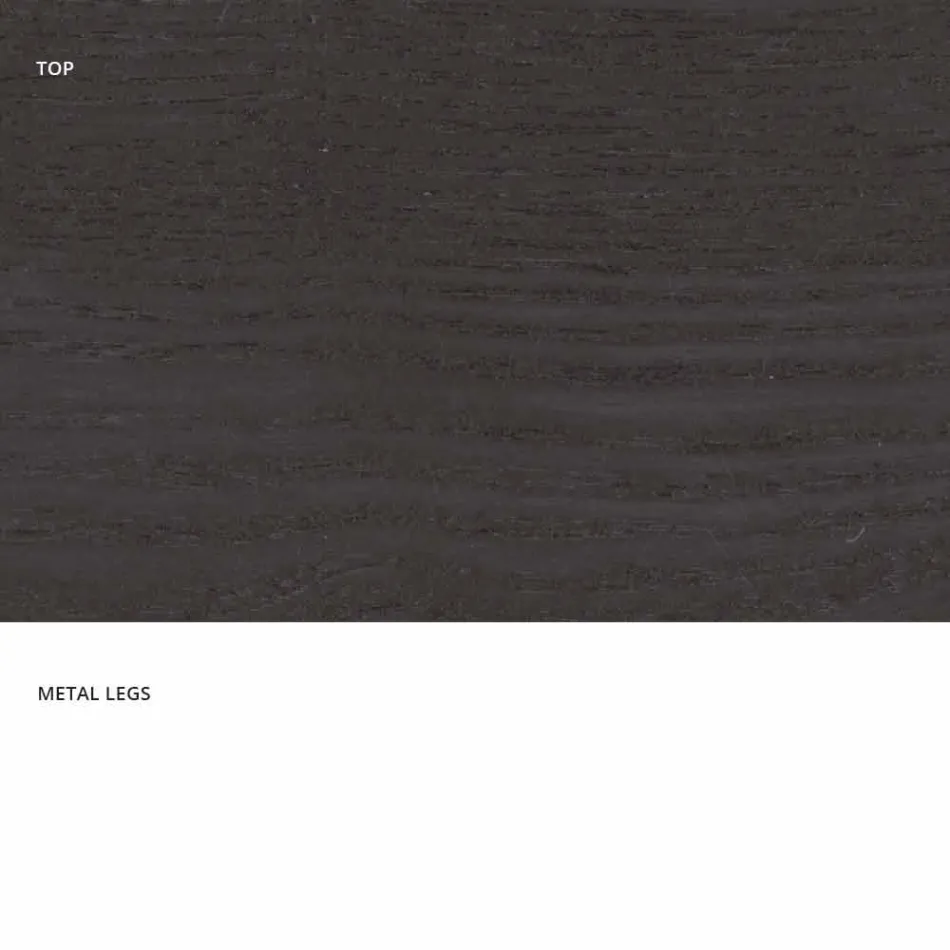 طاولة مطبخ مصنوعة من MDF والمعادن في إيطاليا، ويلمر Viadurini