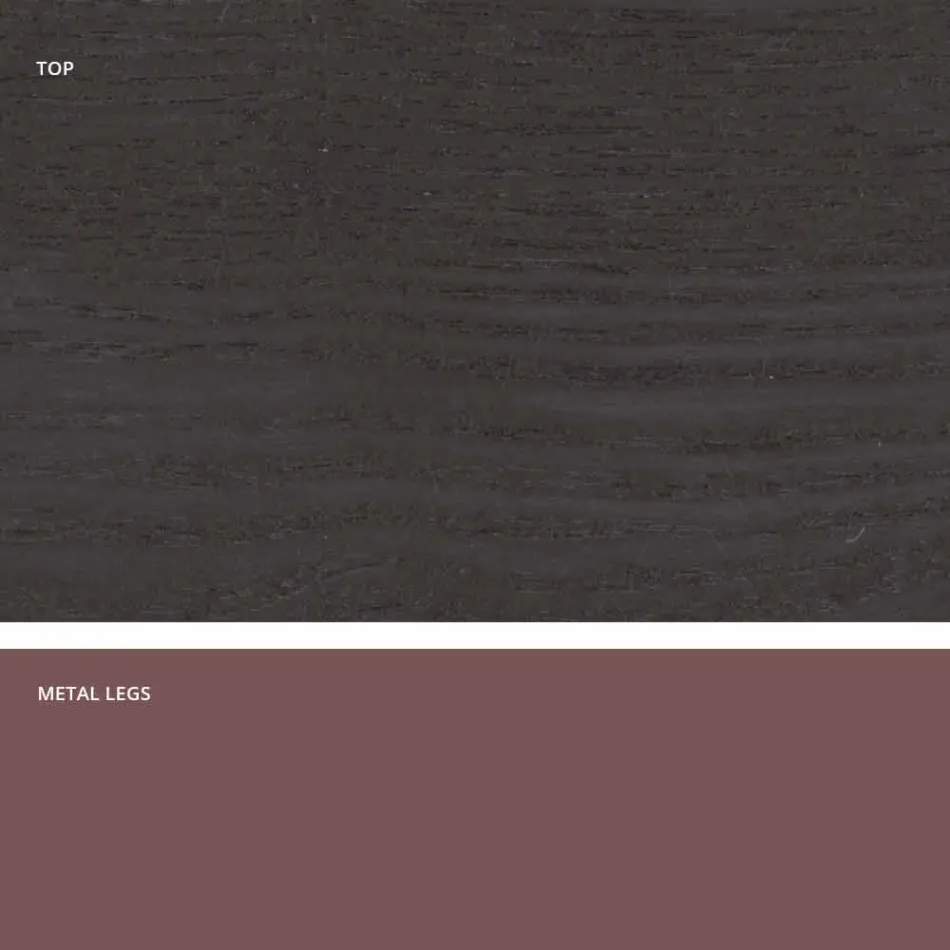 طاولة مطبخ مصنوعة من MDF والمعادن في إيطاليا، ويلمر Viadurini